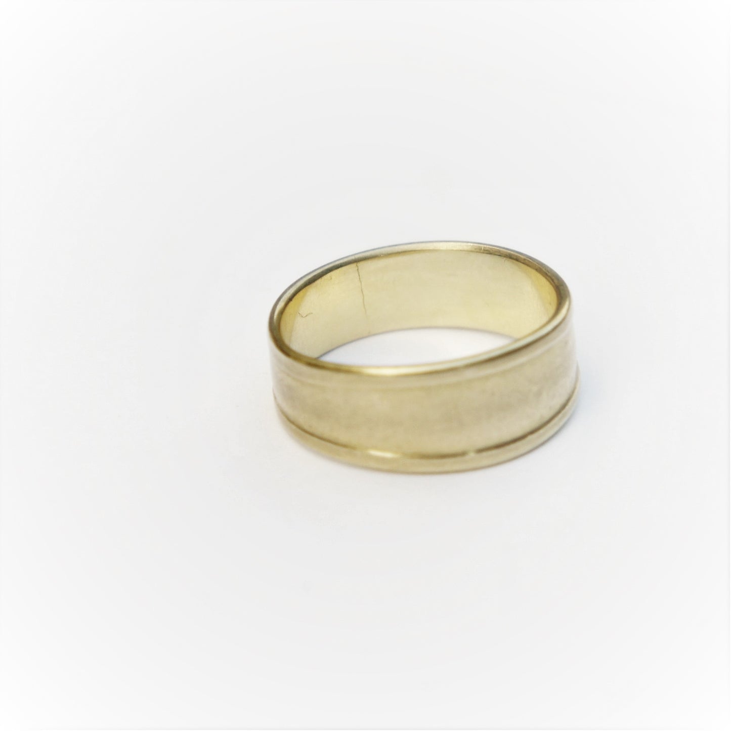 Estate Studio Artisan Contemporary 18k Yellow Gold Itali Lambertini Ring Band sz 7