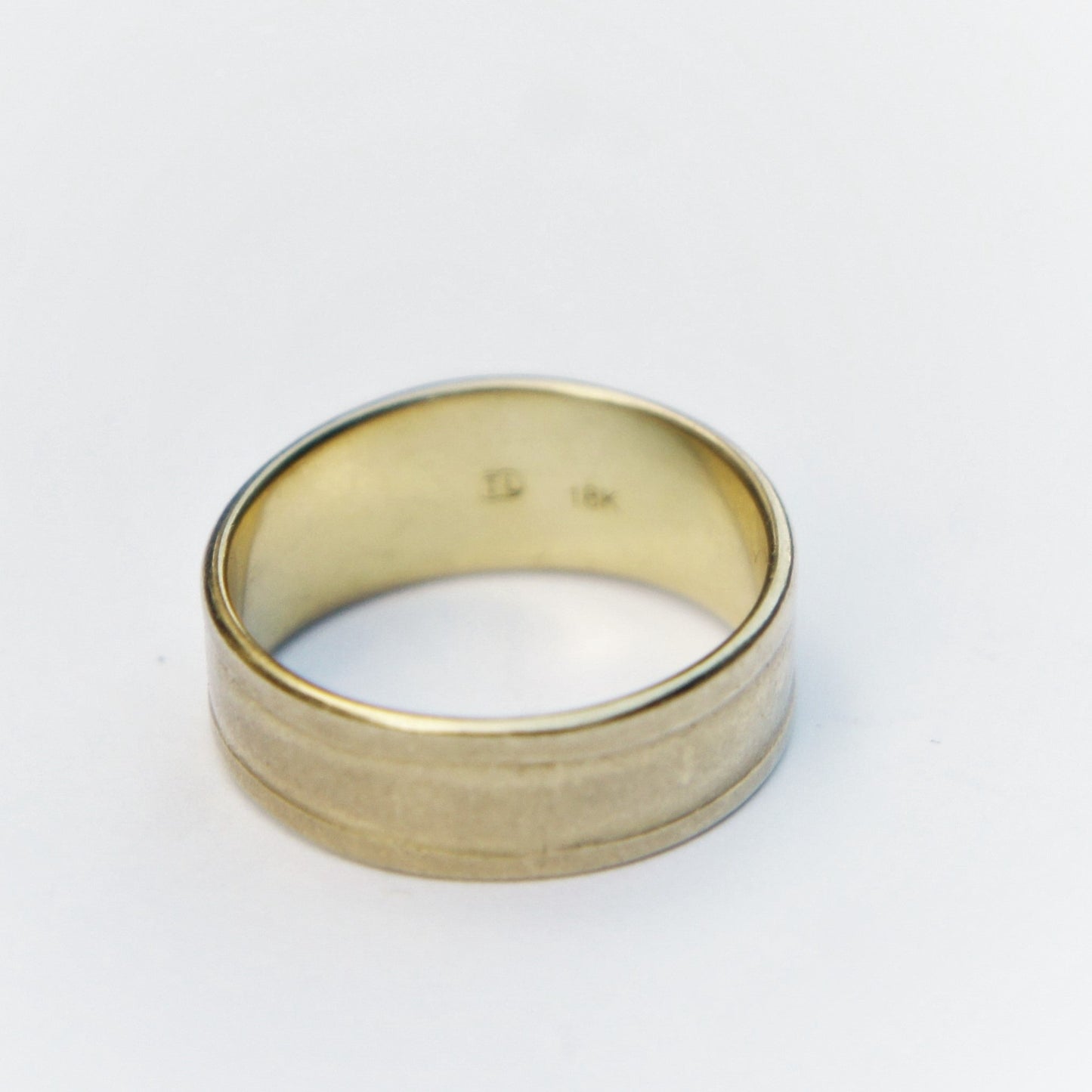 Estate Studio Artisan Contemporary 18k Yellow Gold Itali Lambertini Ring Band sz 7