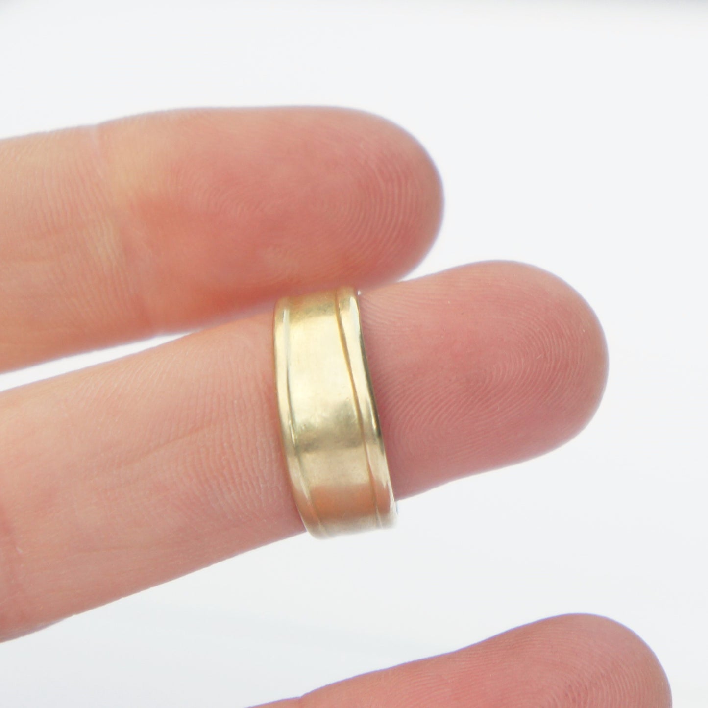Estate Studio Artisan Contemporary 18k Yellow Gold Itali Lambertini Ring Band sz 7