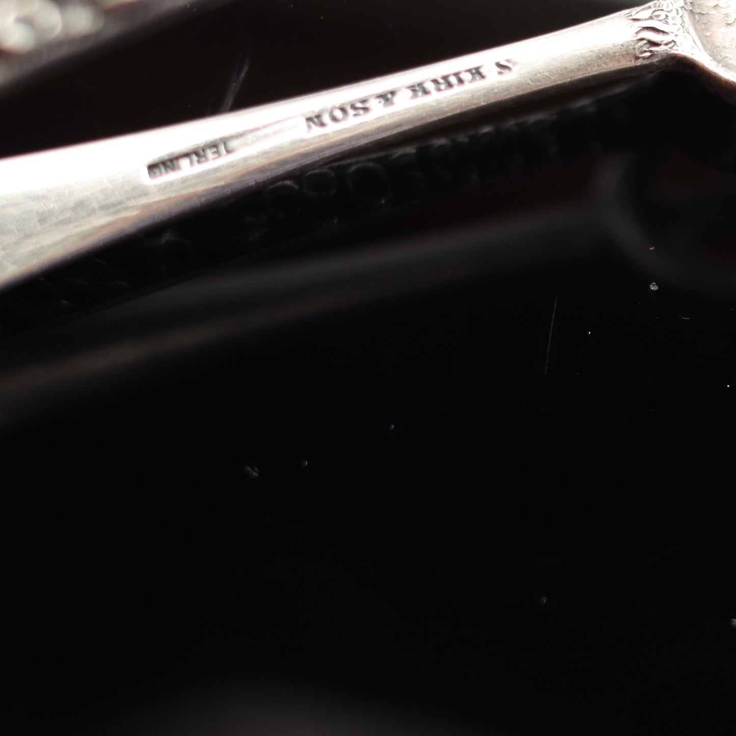 True Vintage Kirk & Son Sterling Silver Repousse Floral Pattern Sugar Tongs