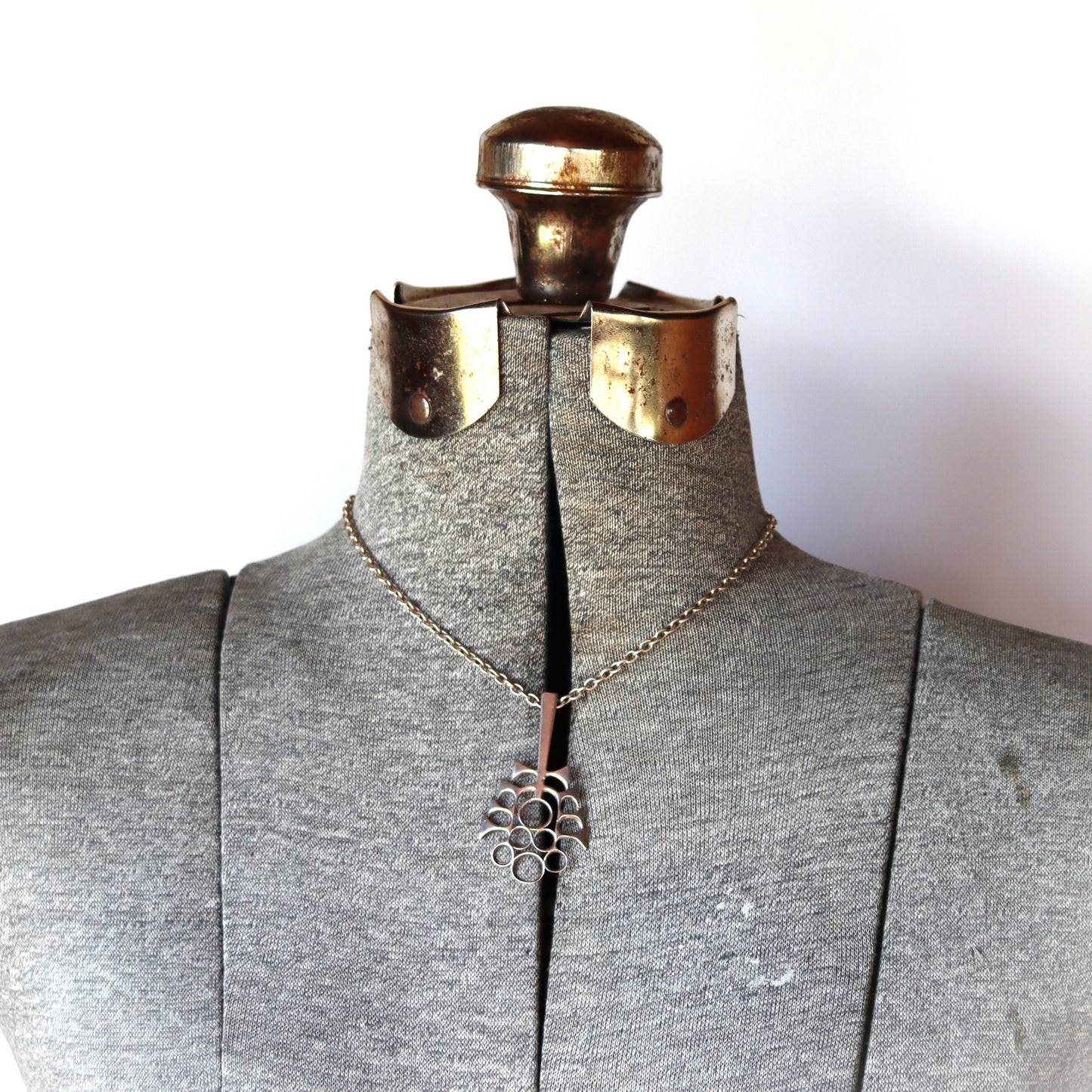 Vintage David Andersen Norway 925S Sterling Silver Viking Design Pendant Necklace