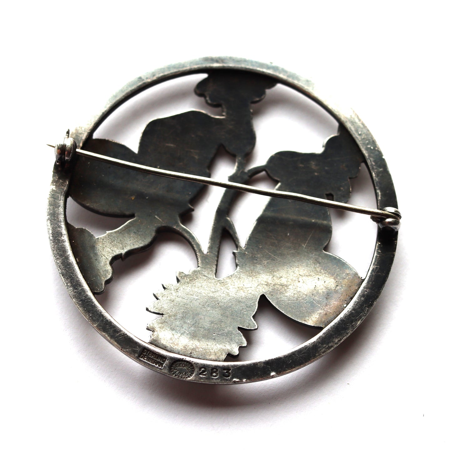 Vintage Mid Century Scandinavian Danish Modern Georg Jensen Sterling Silver Butterfly Brooch Denmark c1960