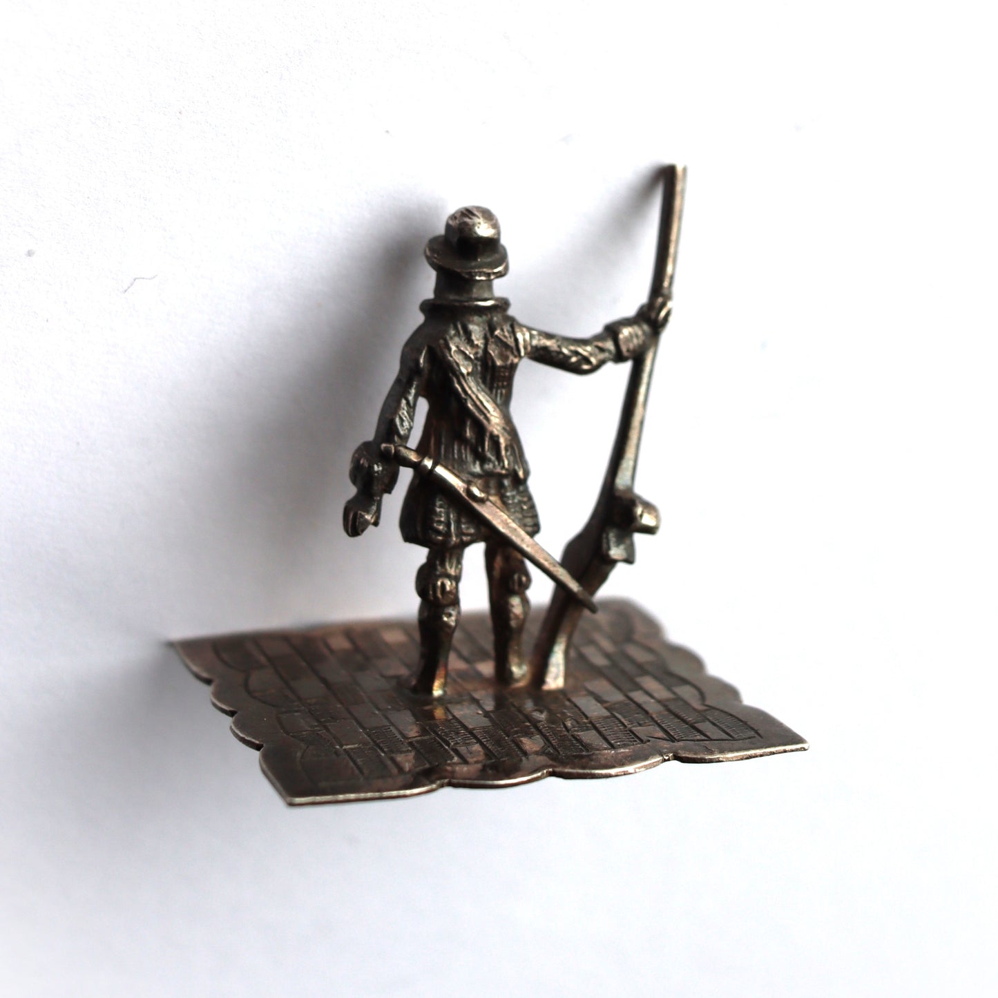 Antique 18th century Dutch 875 Silver Novelty Conquistador Dollhouse Miniature