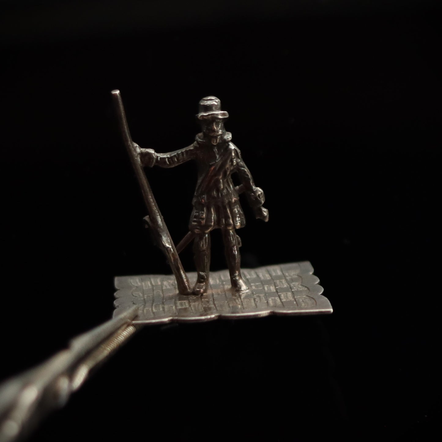 Antique 18th century Dutch 875 Silver Novelty Conquistador Dollhouse Miniature