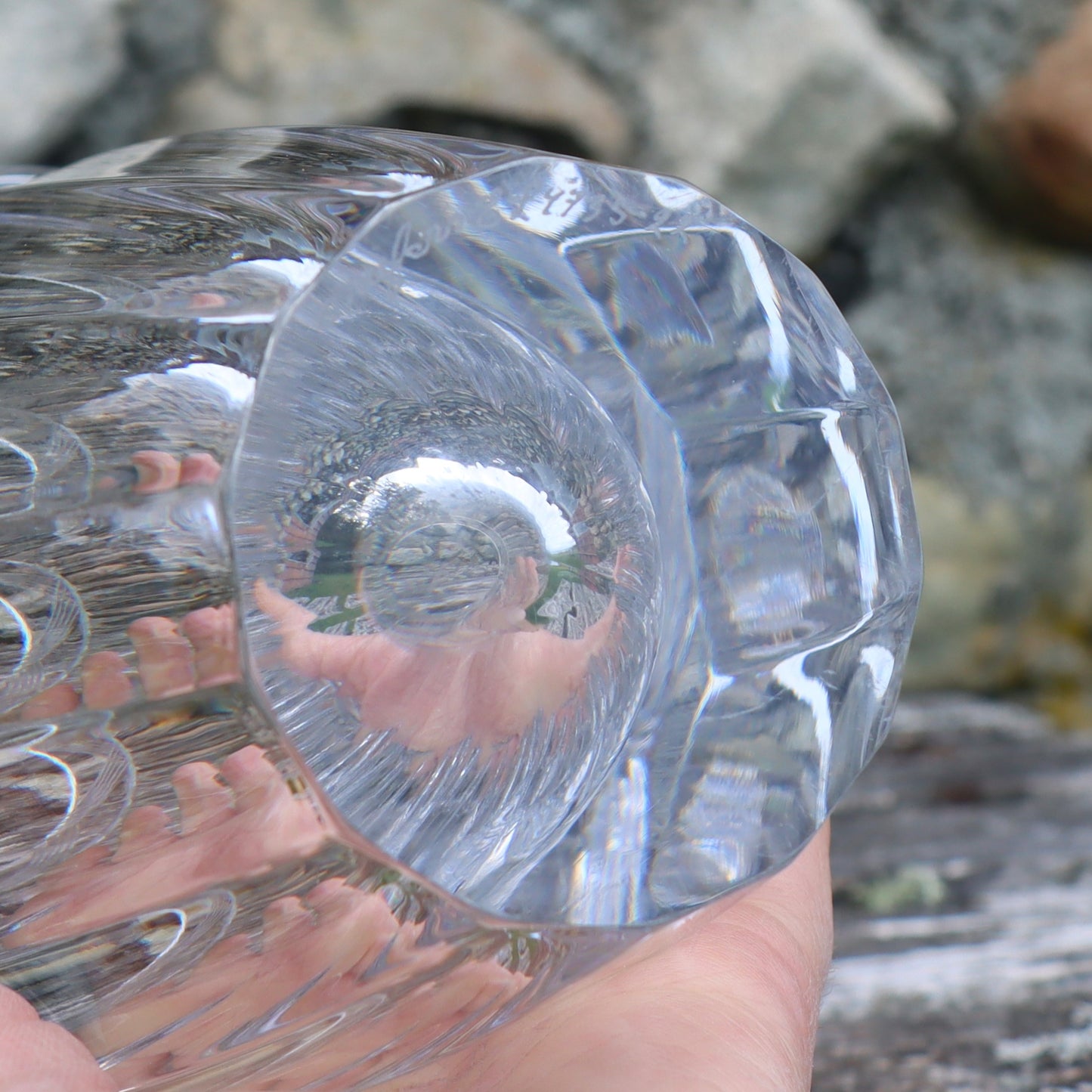 Vintage Orrefors Erica Lagerbielke Aladdin Deco Style Crystal Vase 10"
