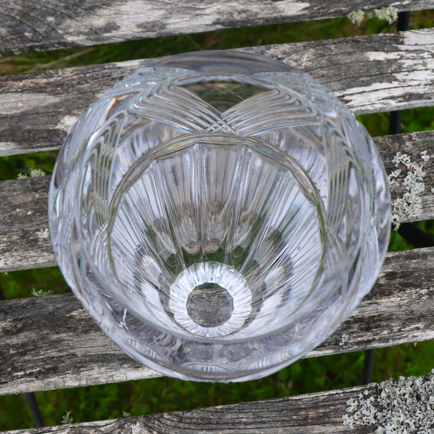 Vintage Orrefors Erica Lagerbielke Aladdin Deco Style Crystal Vase 10"