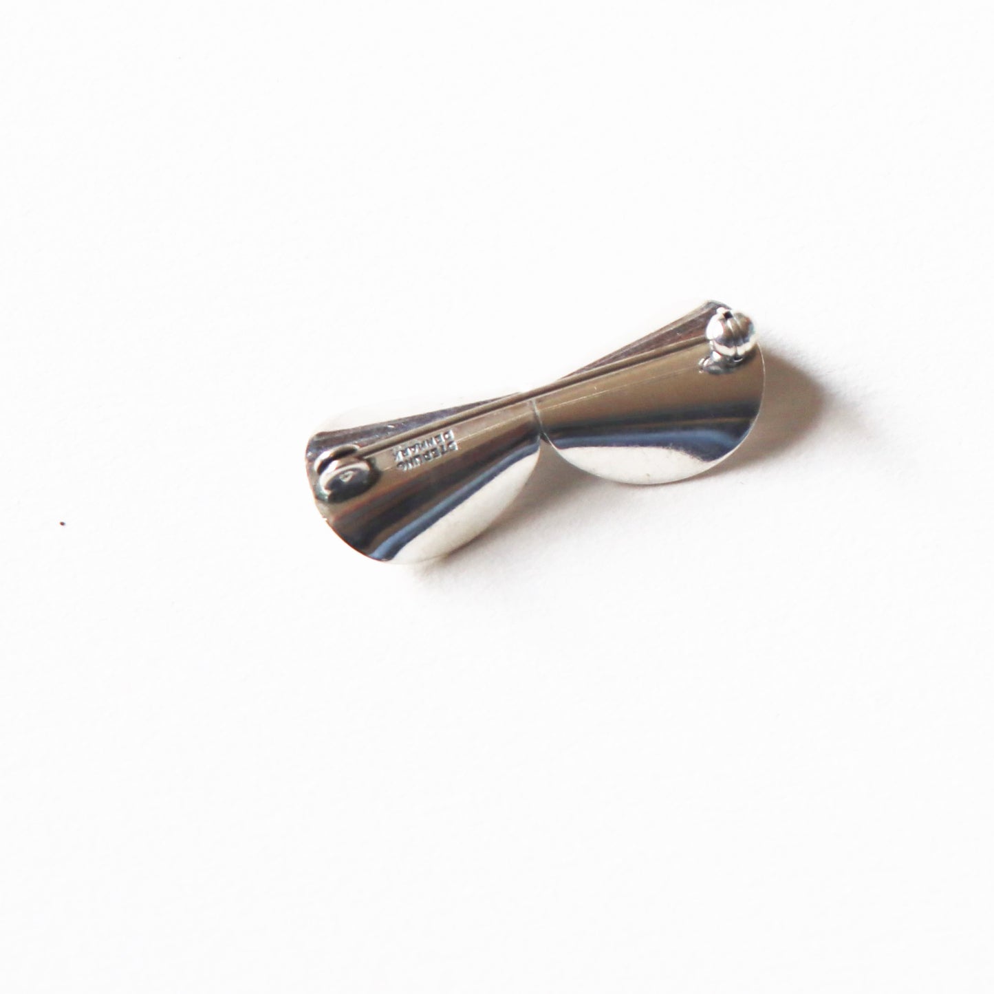 Vintage Mid Century Scandinavian Danish Modern Sterling Silver Brooch NE FROM Denmark c1960