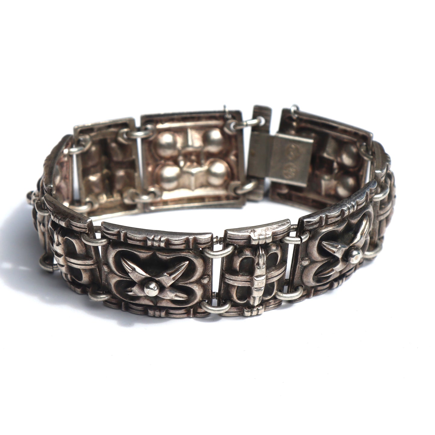 Vintage Mid Century Mod Norway David Andersen Saga Viking Design Link Bracelet