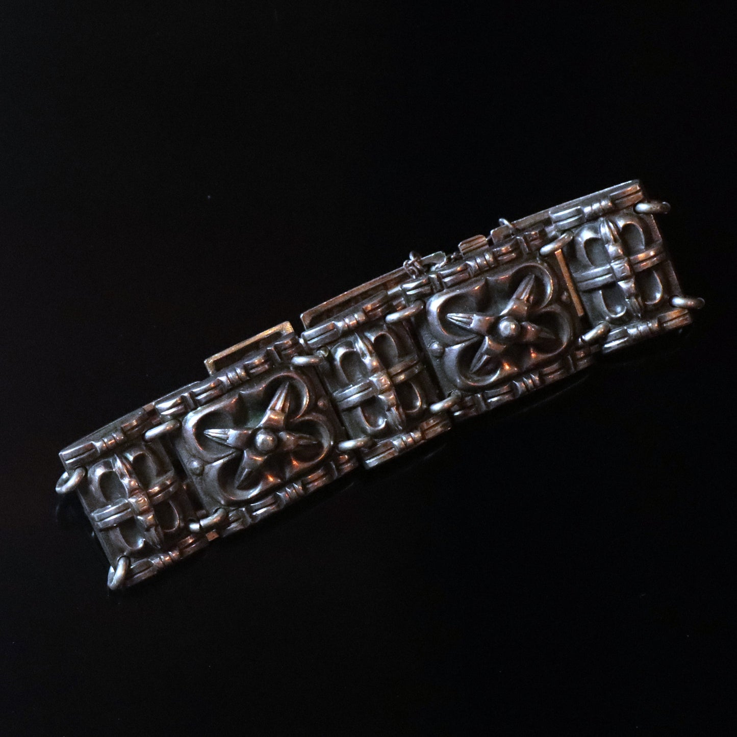Vintage Mid Century Mod Norway David Andersen Saga Viking Design Link Bracelet