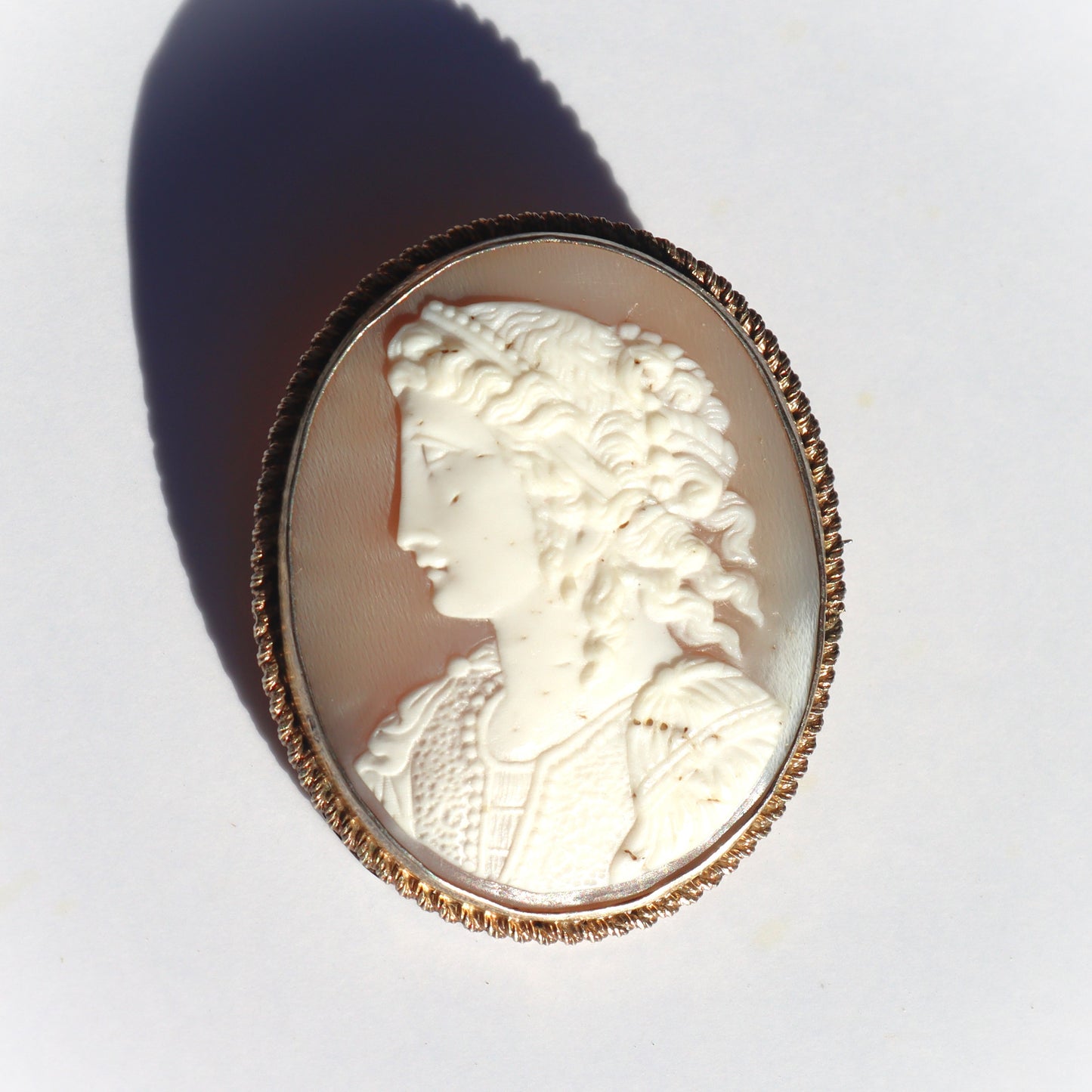 Victorian Italian Renaissance Revival Cameo Portrait of a Woman in Elegant 16thc Dress