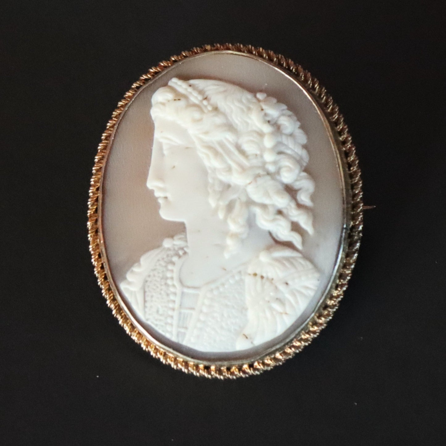 Victorian Italian Renaissance Revival Cameo Portrait of a Woman in Elegant 16thc Dress