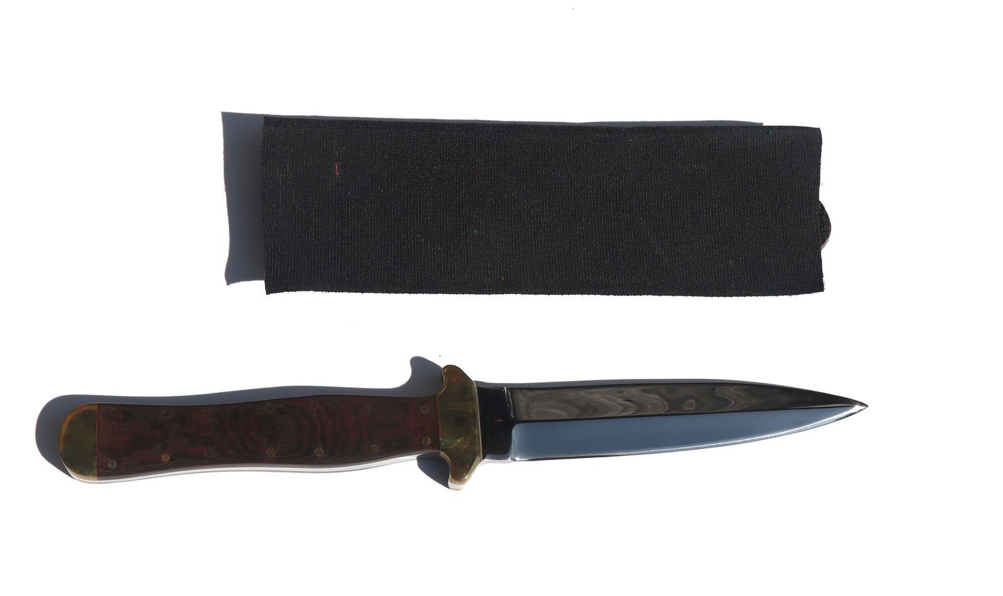 Vintage Mint Hand Crafted Dan Dennehy Boot Dagger w/ Original Leather Sheath