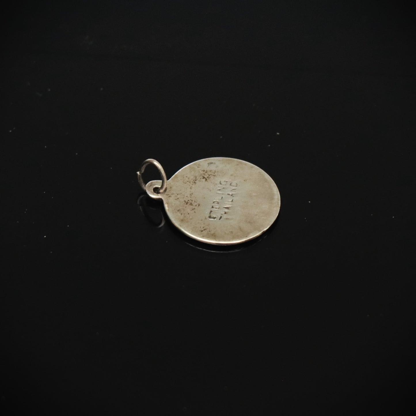 Vintage Mid Century Sterling Silver Orange Enamel Snowflake Charm