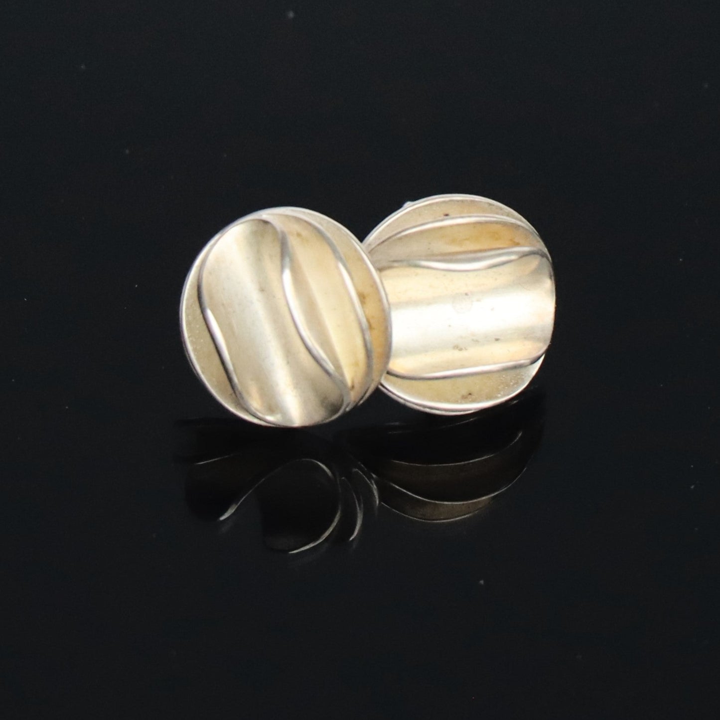 Mid Century Scandinavian Danish Modern Sterling Silver Earrings Hans Hansen