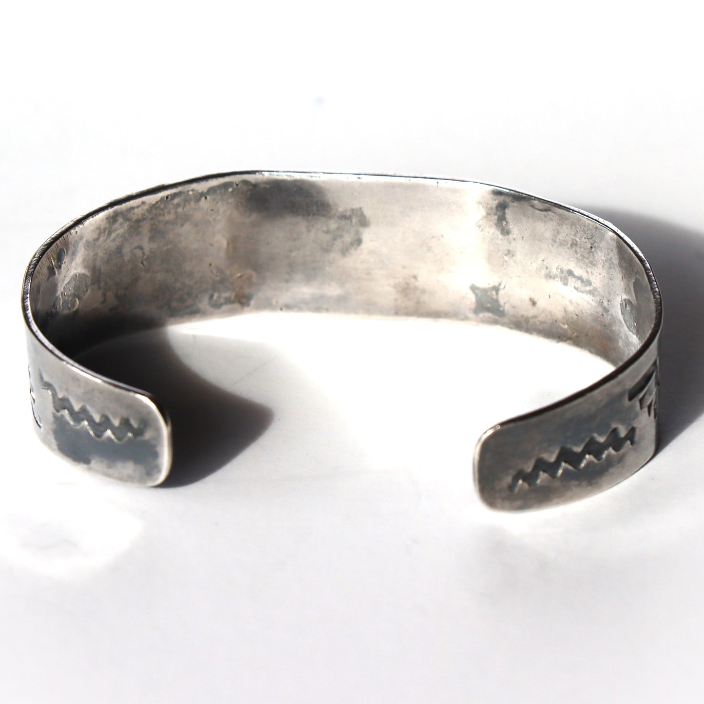 Vintage Navajo style Harvey era Turquoise Sterling Silver Thunderbird Cuff c1950