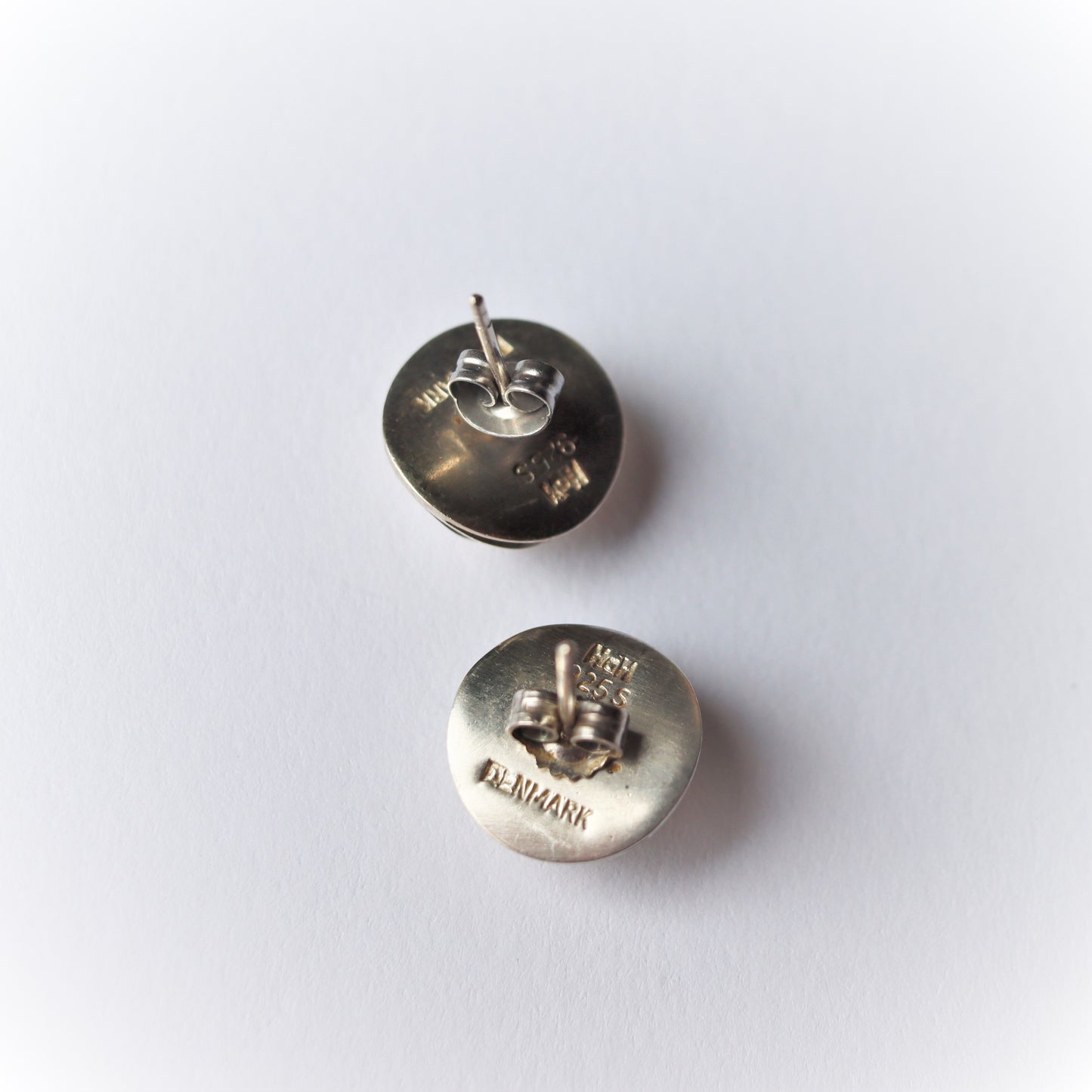 Mid Century Scandinavian Danish Modern Sterling Silver Earrings Hans Hansen