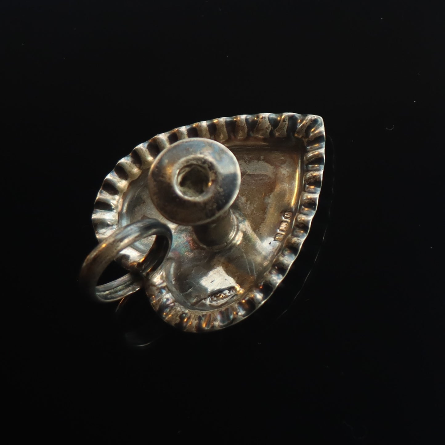 Antique Victorian Sterling Silver Novelty Miniature Candle Chamberstick Birmingham 1902