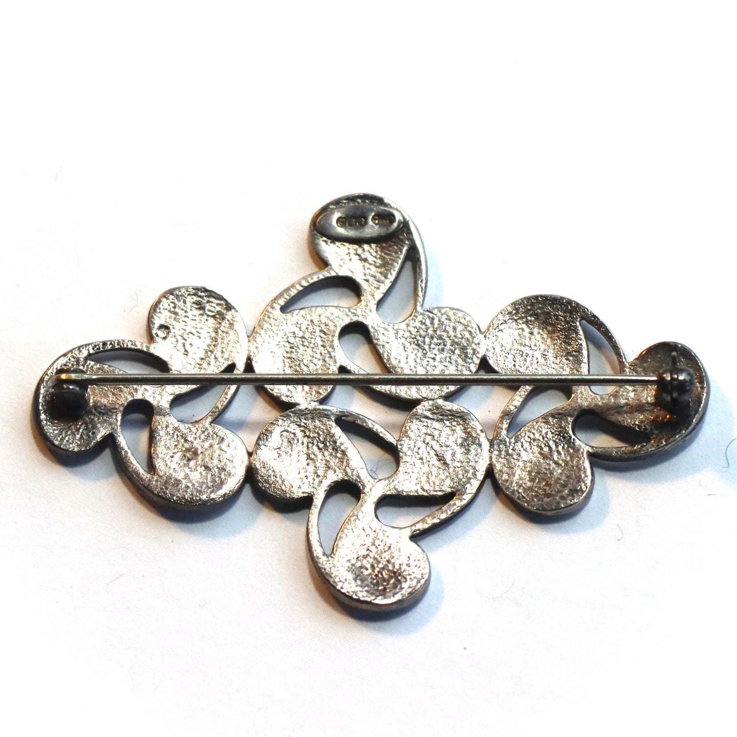 Vintage Ola M Gorie Edinburgh Scotland Sterling Silver Enamel Brooch c1980