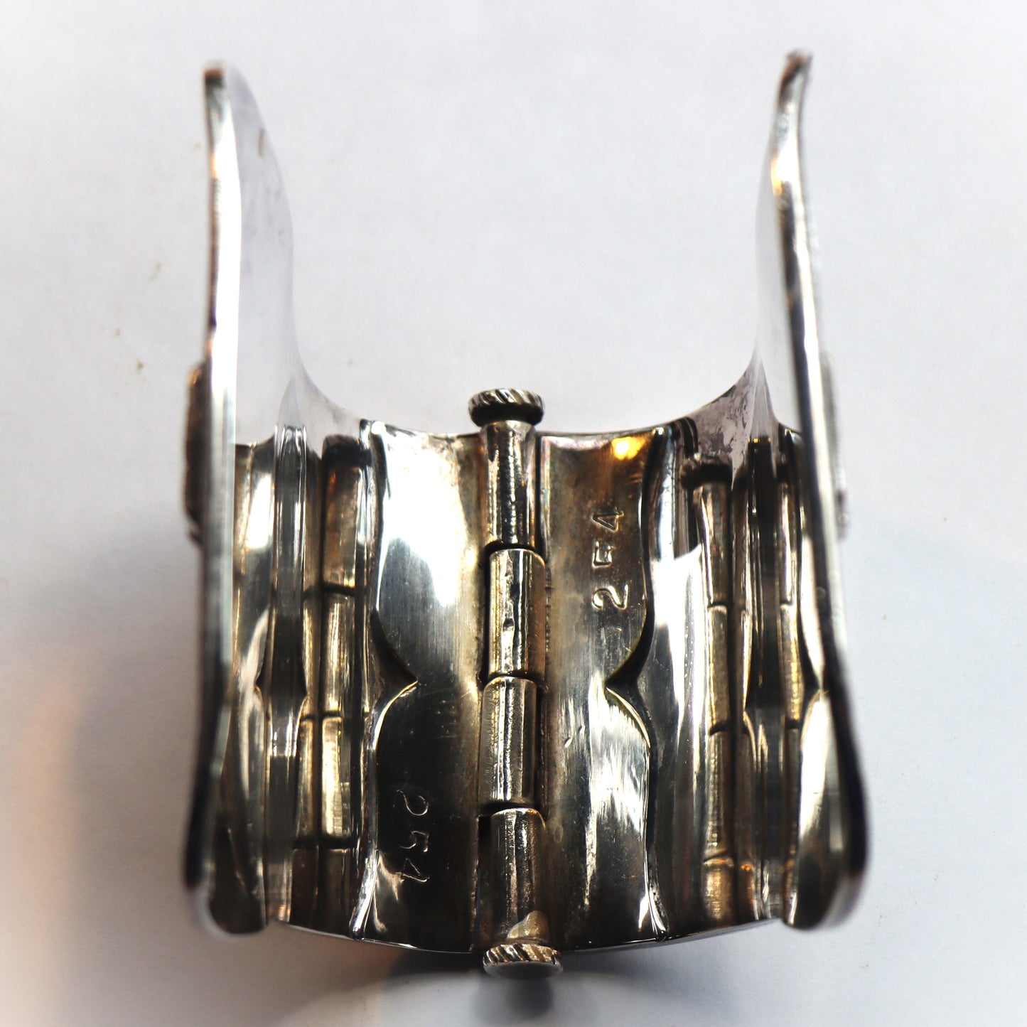 Early Silver Plate Hinged Asparagus Hand Tongs or Server