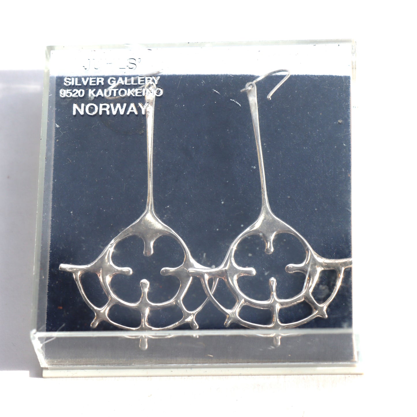 Contemporary Norwegian Juhls Silver Gallery Sterling Silver Statement Earrings