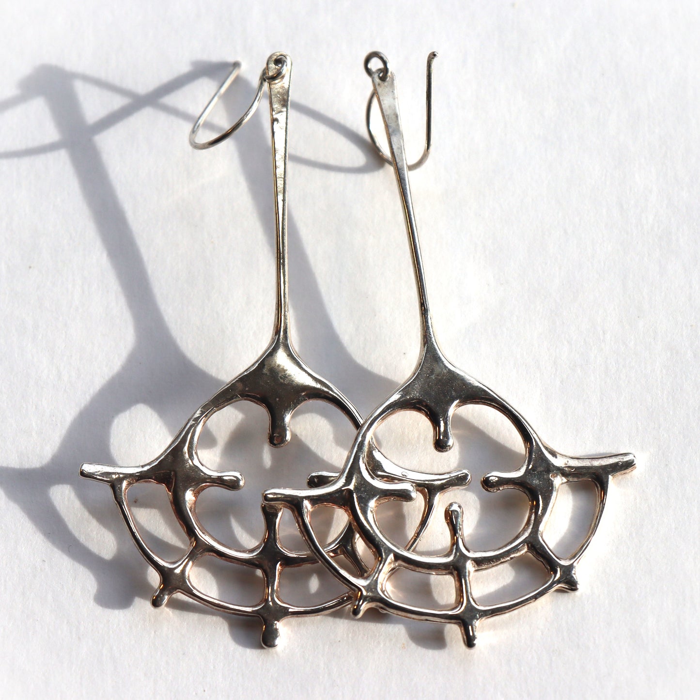 Contemporary Norwegian Juhls Silver Gallery Sterling Silver Statement Earrings