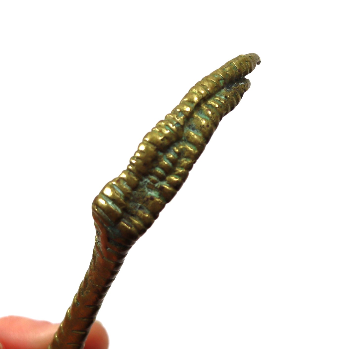 Victorian French Solid Brass Bird Talon Feather Letter Knife Opener Desk Tool Paper Weight