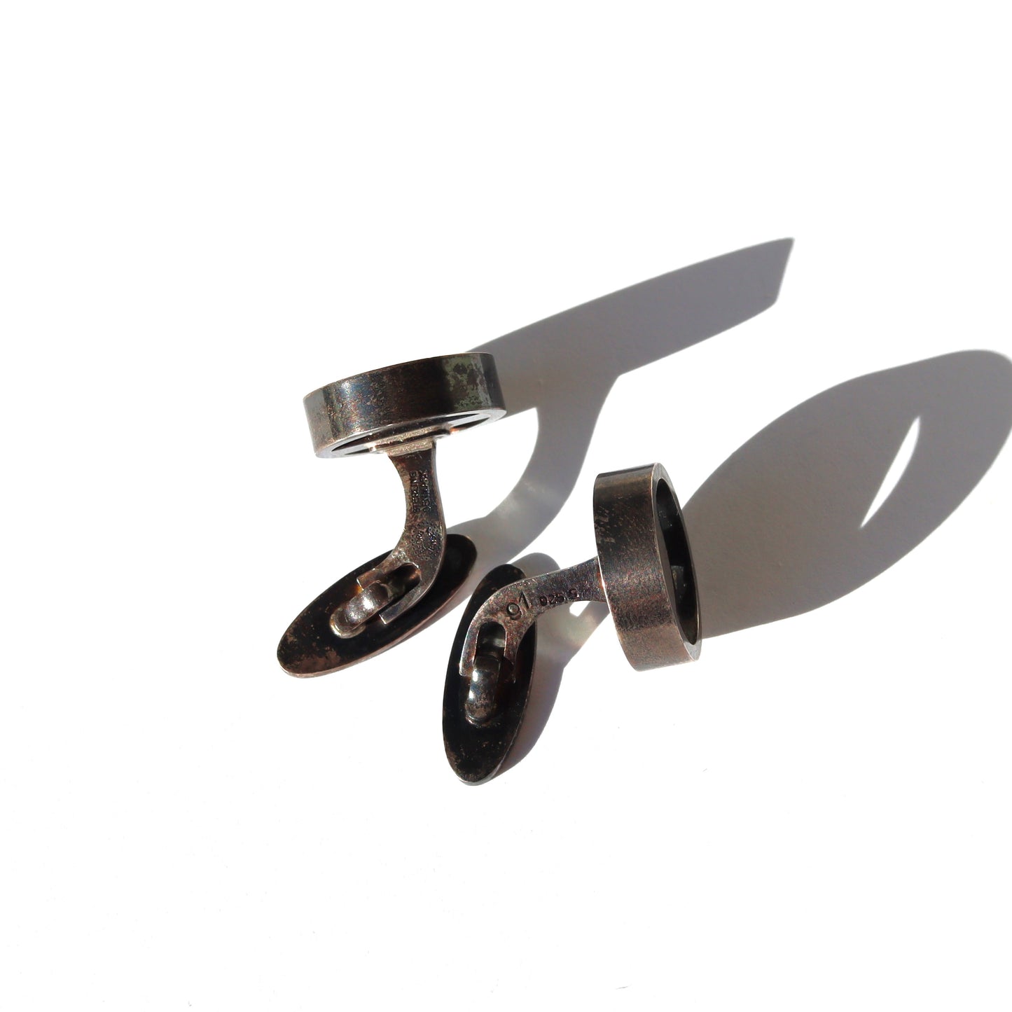 Danish Mid Century Modernist Sterling Silver Georg Jensen Cufflinks Original Box