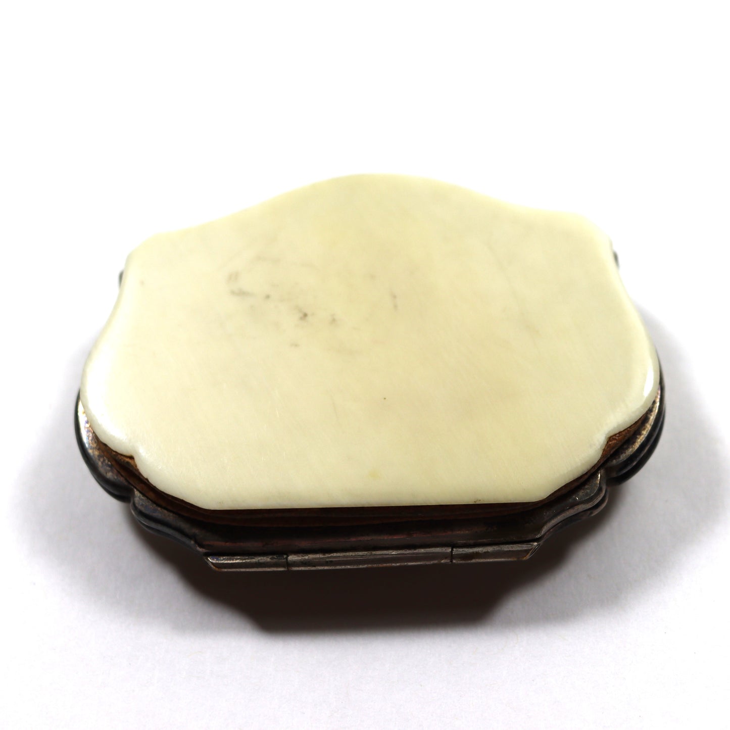 French Victorian Celluloid & Silk Porte Monnaie de Communicant Wallet Coin Purse