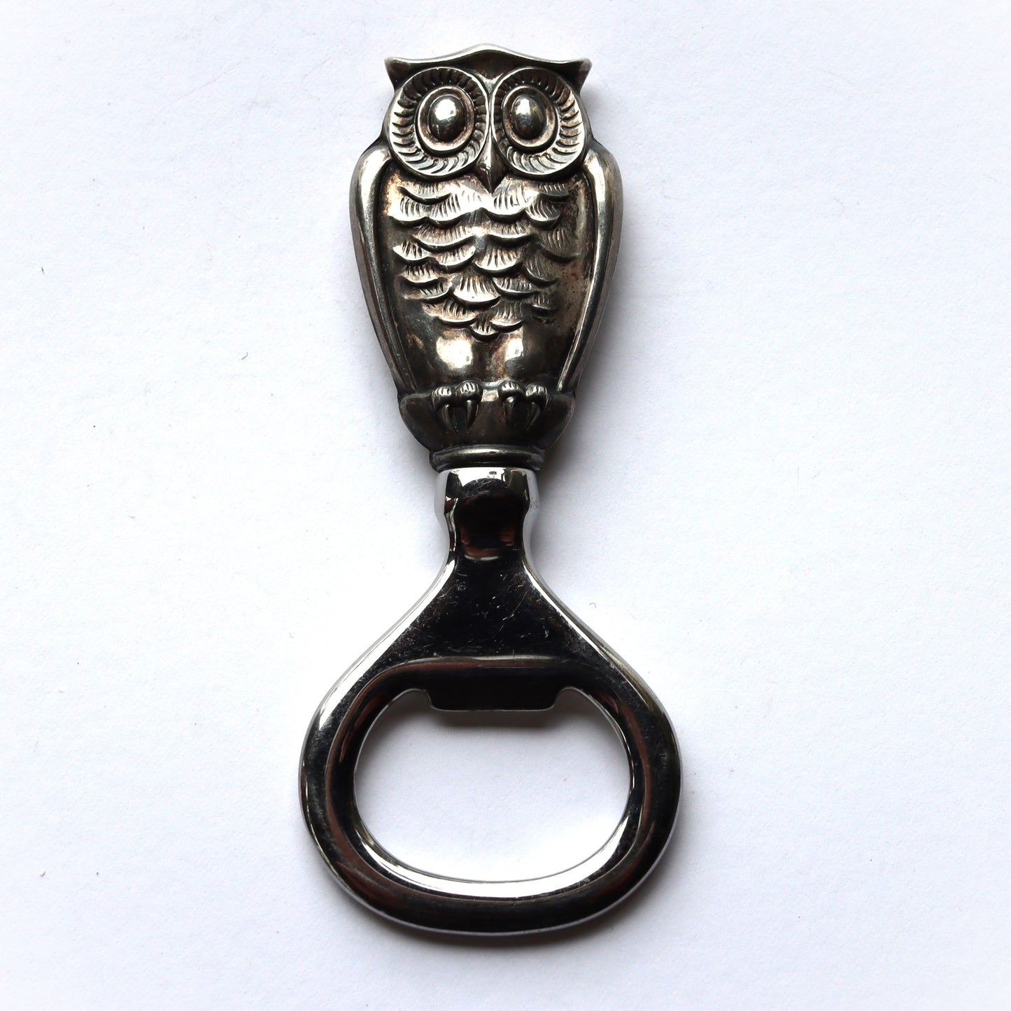 Vintage Gorham Sterling Silver Figural Owl Bottle Opener