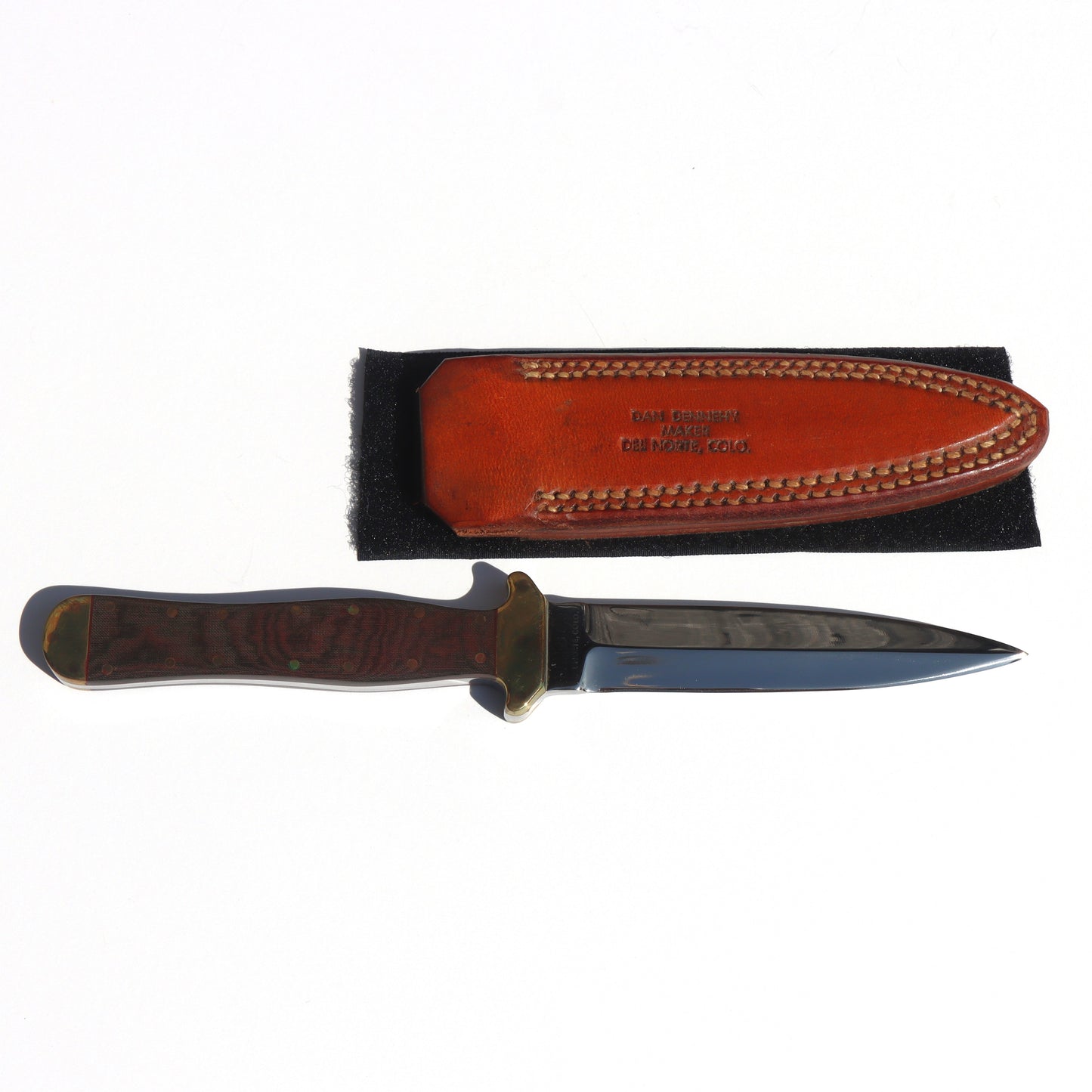 Vintage Mint Hand Crafted Dan Dennehy Boot Dagger w/ Original Leather Sheath